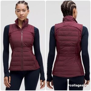Lululemon Women's Down for It All 700-Down-Fill Vest in color Garnet size 6